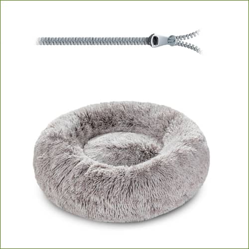 Coussin Rond Et Confortable Déhoussable Blanc Marron / Xs-40