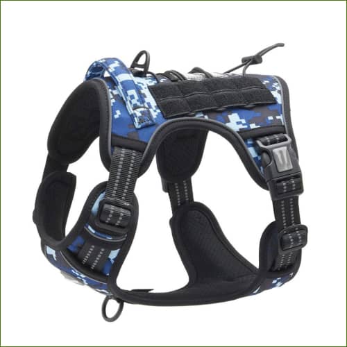 Harnais Anti Traction Tactique Pour Jack Russel Bleu / S