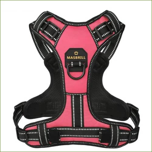 Harnais Nylon Ajustable Réfléchissant Et Anti Traction Rose / S