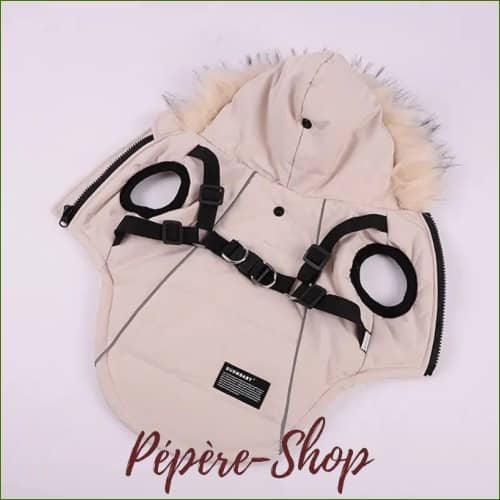 Manteau Imperméable À Capuche Avec Harnais Pour Chien Impermeable