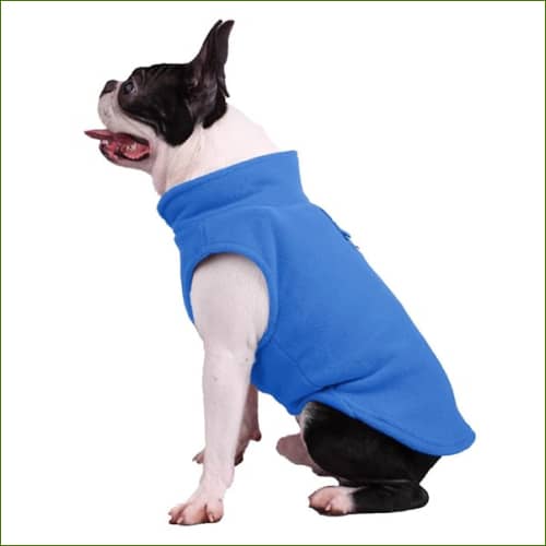 Pull Polaire Pour Chien Avec Attache Bleu Ou Rose Bleu / S