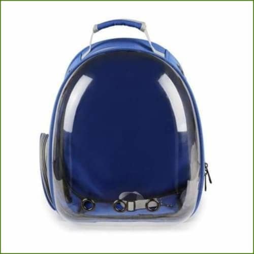 Sac à dos transparent pour le transport de chien ou chat bleu