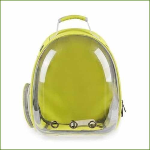 Sac à dos transparent pour le transport de chien ou chat jaune