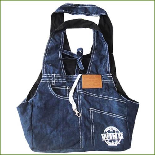 Sac bandoulière en Jean Denim pour petit chien - Dark Blue-PEPERE SHOP