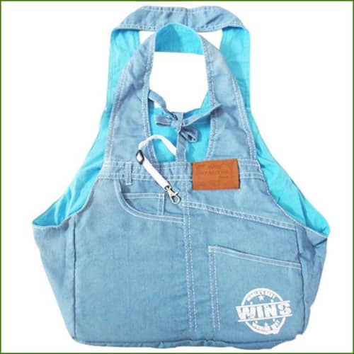 Sac bandoulière en Jean Denim pour petit chien - Light Blue-PEPERE SHOP
