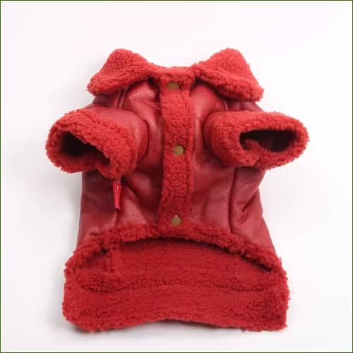 Veste En Cuir Doublée Pour Carlin Rouge