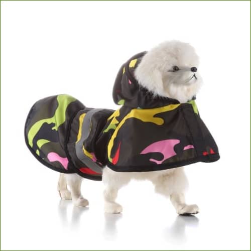 Manteau de pluie Pour Chien Réfléchissant Avec Capuche Multicolore / Xs