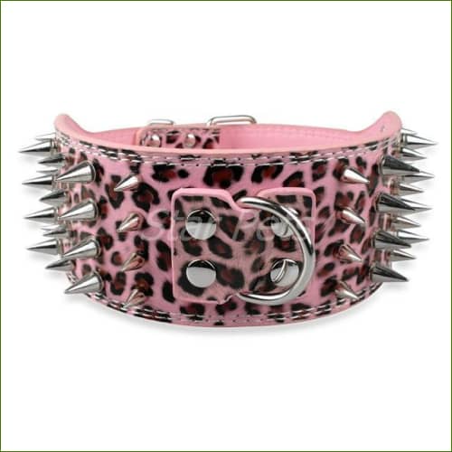 collier Large pour chien Pilo 7.5Cm Rose Léopard / M