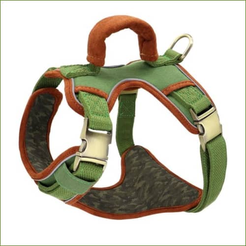 Harnais molosse réfléchissant Vert / Xl