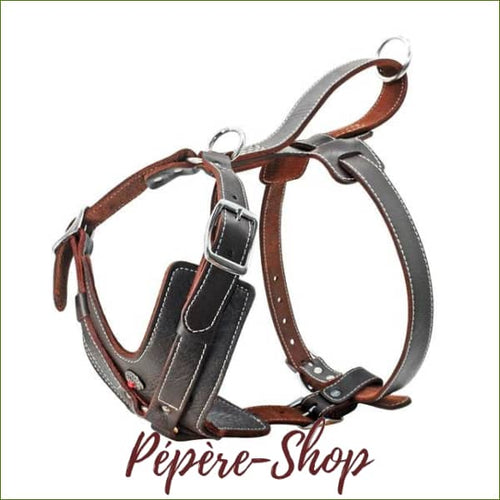 Harnais réglable KERBY avec poignée solide pour chien - Marron / XL-PEPERE SHOP