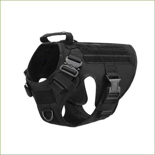 Harnais tactique pour entrainement et formation pour grand chien - Black / M-PEPERE SHOP