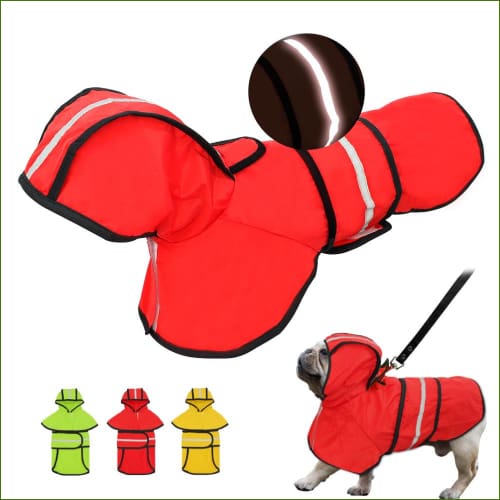 Imperméable pour chien avec capuche réfléchissant - -PEPERE SHOP