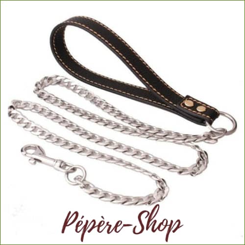 Laisse En Chaine Pour Chien Solide Et Design Argent / 11.5Mmx125Cm