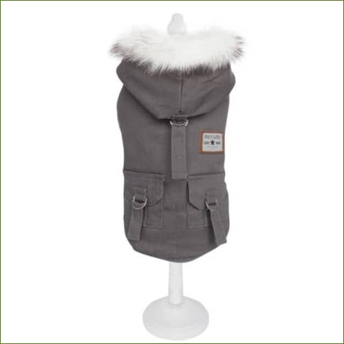 Manteau chaud pour petit animal de compagnie Gris / S