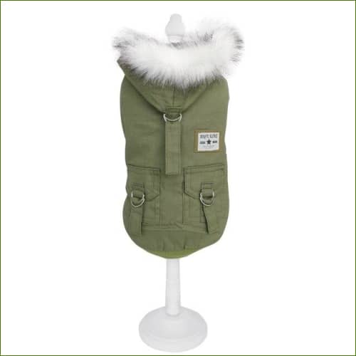 Manteau chaud pour petit toutou Vert / Xl