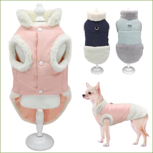 veste Polaire pour chien Avec Col En Fourrure