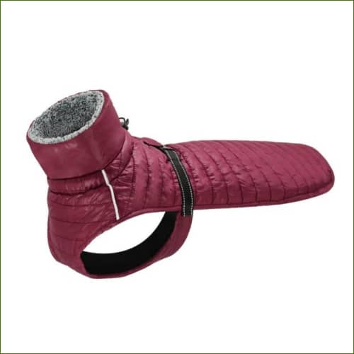 Manteau Gros Chien Sans Manches Avec Col Fourré Rouge / L