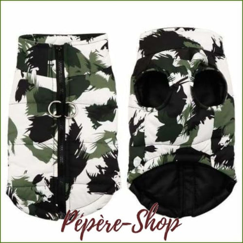 Manteau original , motif coloré pour grand chien - Noir / 3XL-PEPERE SHOP