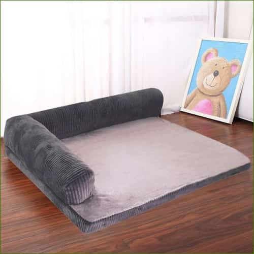 Matelas mousse pour chien - déhoussable - avec traversin - Grey / S(55x45cm)-PEPERE SHOP