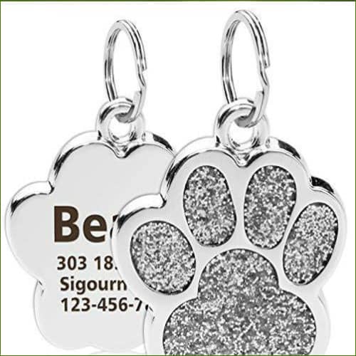 Médaille Gravée Pour Chien - Modèle Design De Luxe Argent / L
