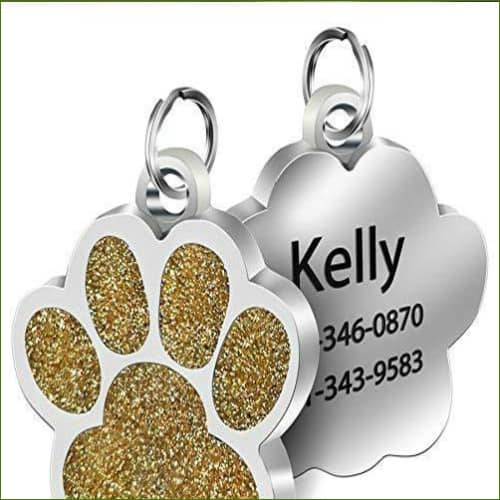 Médaille Gravée Pour Chien - Modèle Design De Luxe Or / L