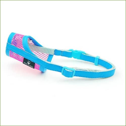 Muselière Pour Chien De Petite Taille Souple Et Ajustable bleu / L
