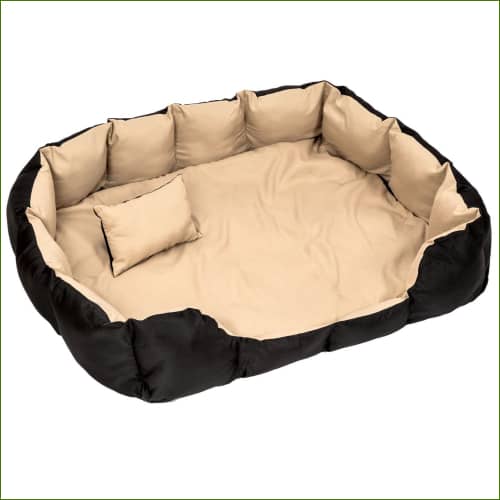 Panier pour labrador - confortable, avec coussin et tapis - Beige-noir-PEPERE SHOP