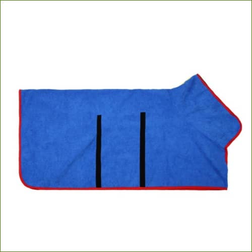 Peignoir De Bain Pour Chien En Microfibre Bleu / M