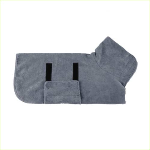 Peignoir De Bain Pour Chien En Microfibre Gris / Xs
