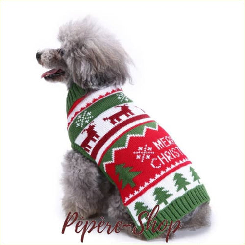Pull de noël pour petit chien - -PEPERE SHOP
