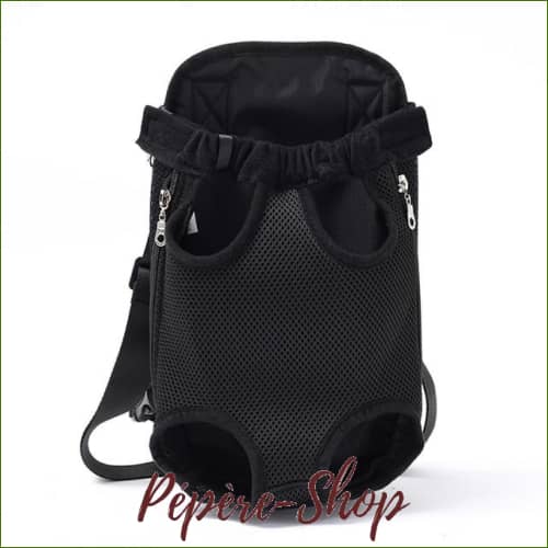 Sac ventral respirant pour petit chien - Noir / L-PEPERE SHOP