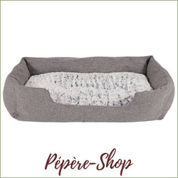 Corbeille Anti-Stress Pour Chien Petenjoy Avec Coussin Réversible Gris / M Panier Petit