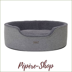 Corbeille pour chien en tissu avec coussin réversible - haut de gamme - Gris / S-PEPERE SHOP