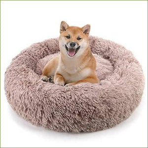 Coussin XXL pour gros chien relaxant et anti-stress Café / Diamètre 120 cm/