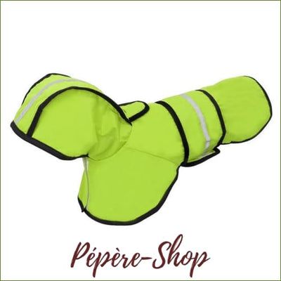 Imperméable pour chien avec capuche réfléchissant - Green / S-PEPERE SHOP