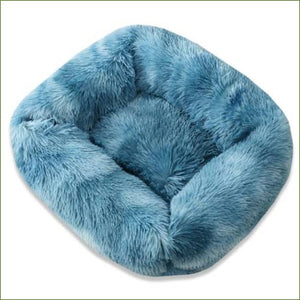 Lit apaisant et relaxant pour chien PLUSHY - panier anti-stress Multicolore Bleu / M/