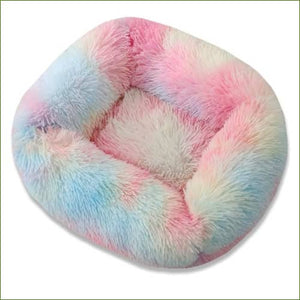 Lit apaisant et relaxant pour chien PLUSHY - panier anti-stress Multicolore / S/