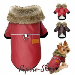 Manteau polaire pour chien - imperméable en cuir stylé - -PEPERE SHOP