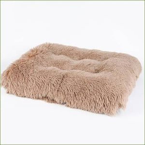 Matelas relaxant pour chien en peluche douce et chaude Beige / XL/