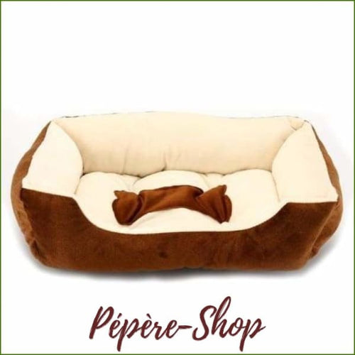 Panier pour chien pas cher , lavable et confortable - Marron / L 60 x 45 x 15 cm-PEPERE SHOP