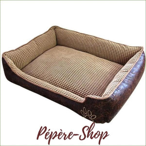 Panier chien déhoussable - petit ou grand chien - lavable et confortable - Marron / L-PEPERE SHOP