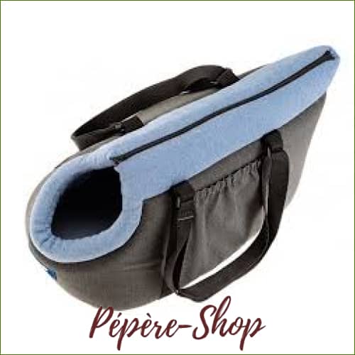 Sac Borso pour le transport d'un petit chien - couleur Noir et Bleu - -PEPERE SHOP